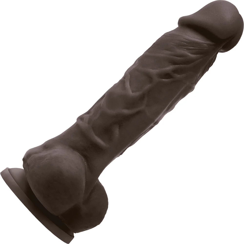 Colours Pleasures Vibrating Dildo, 5", Dark Brown