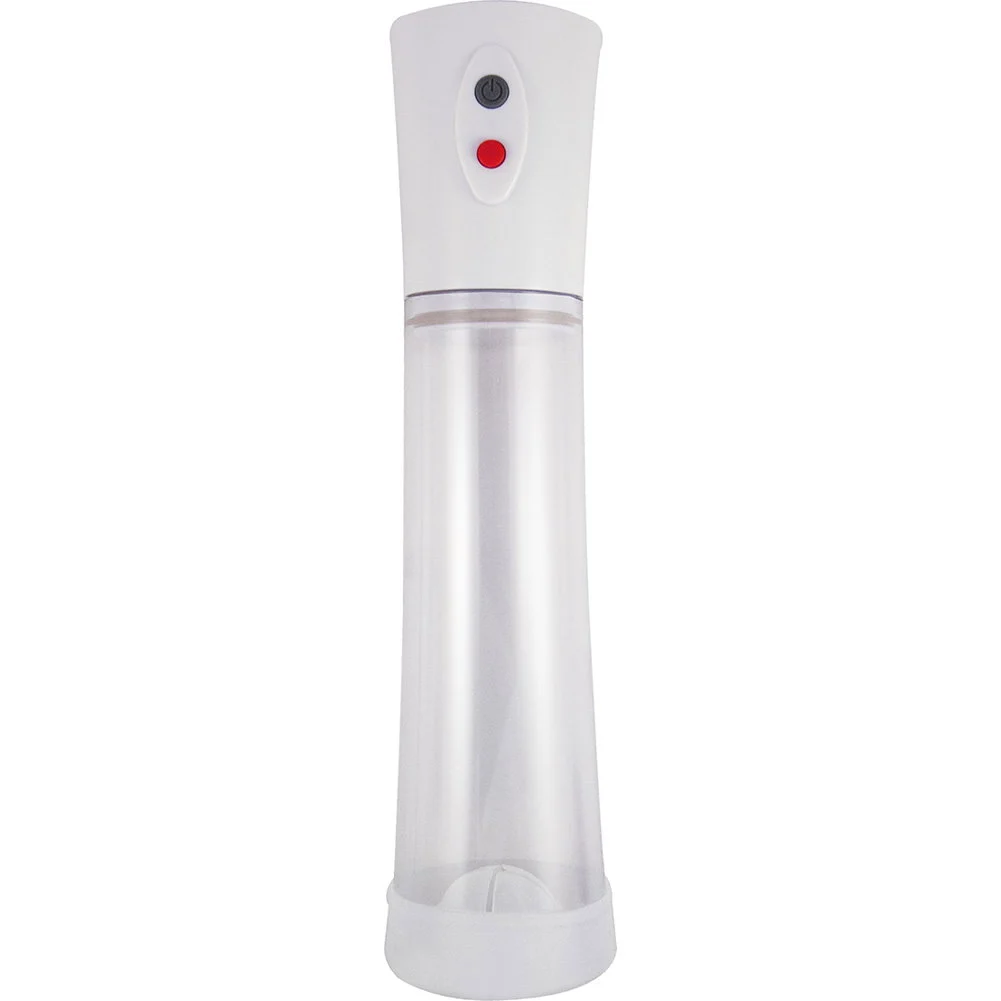 Commander Rechargeable Electric Penis Pump, 11.5" by 2.75", White