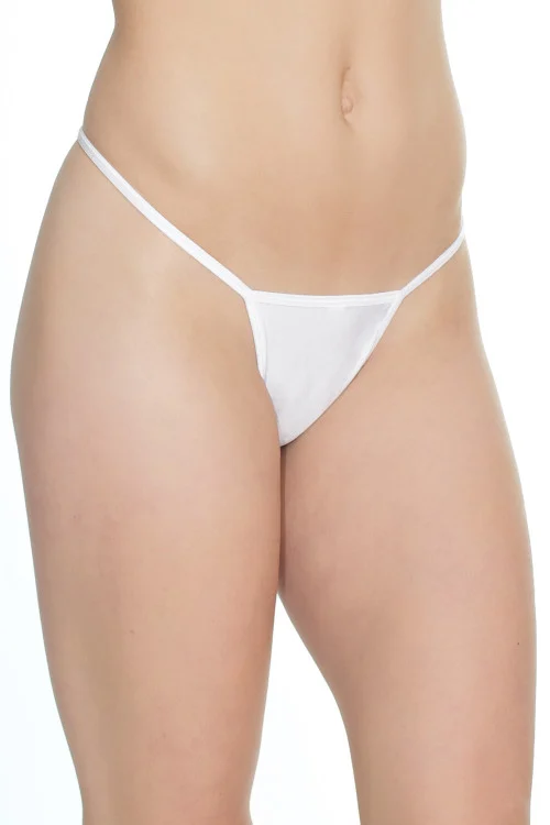 Coquette Lingerie White Lycra G-String Panty