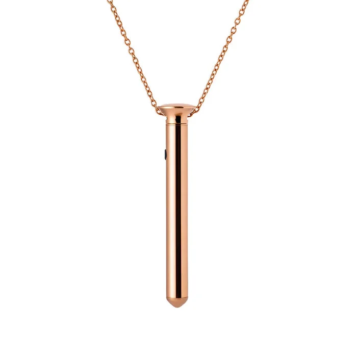 Crave Vesper Mini Rechargeable Waterproof Vibrator Necklace Rose Gold