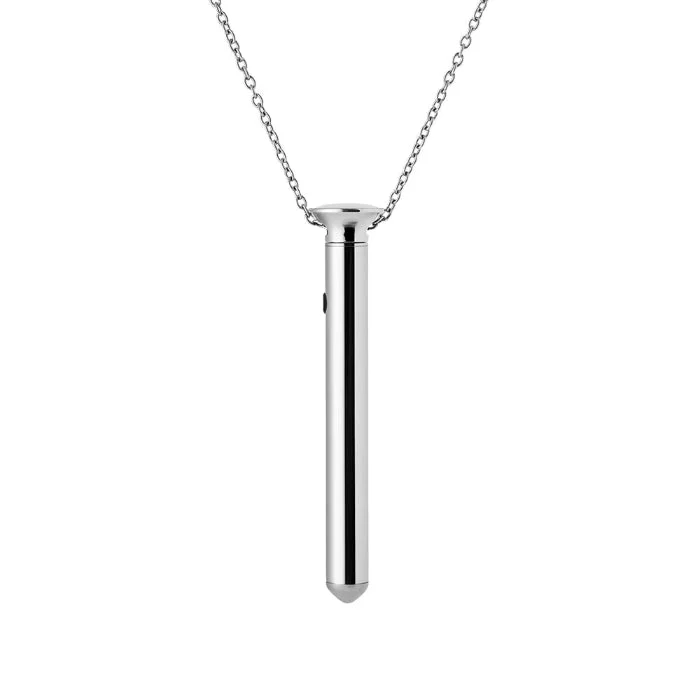 Crave Vesper Mini Rechargeable Waterproof Vibrator Necklace Silver