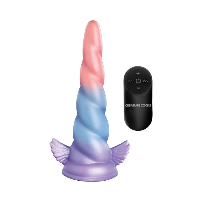 Creature Cocks Deluxe Dream Rider Unicorn Remote-Control Vibrating Fantasy Dildo And Wing Detail