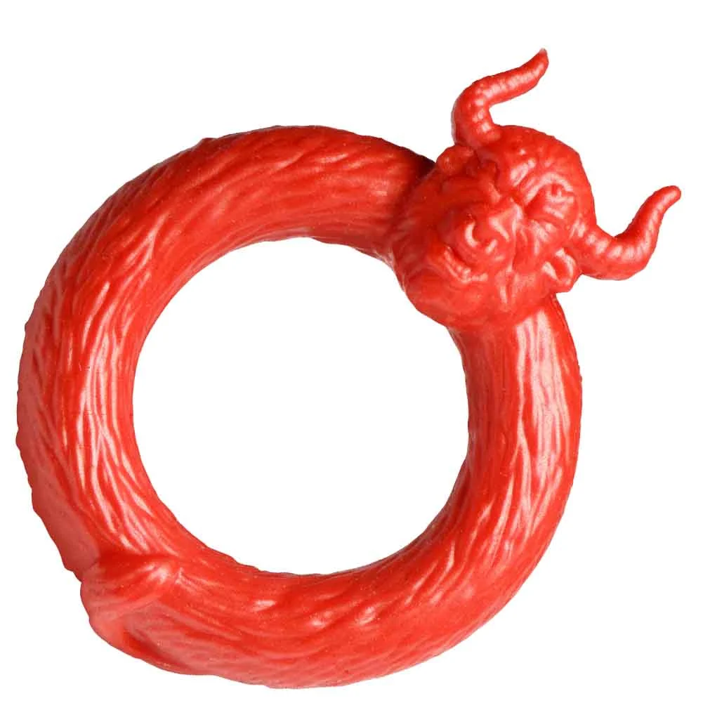 CreatureCocks Beast Mode Silicone Penis Ring, Red