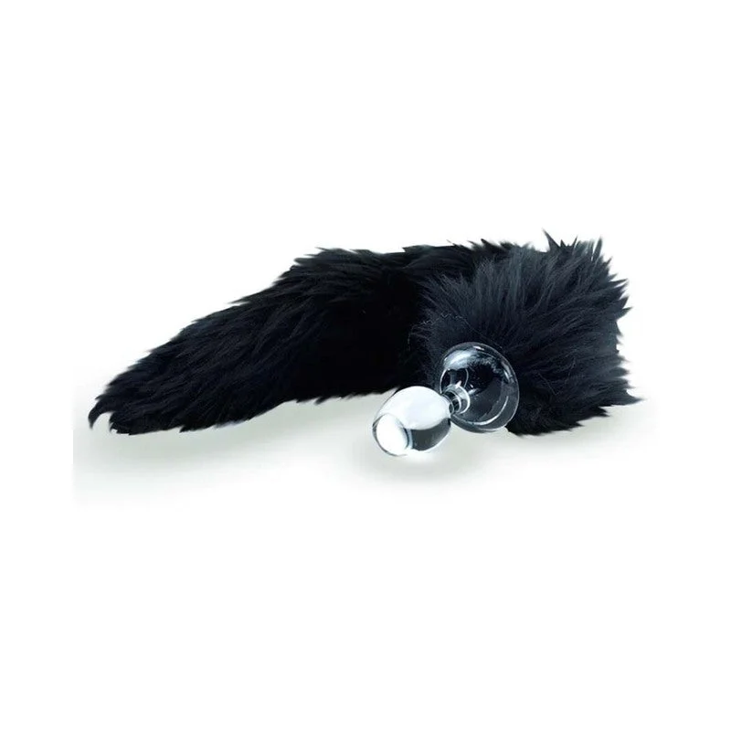 Crystal Delights Minx Faux Fur Tail Plug Black