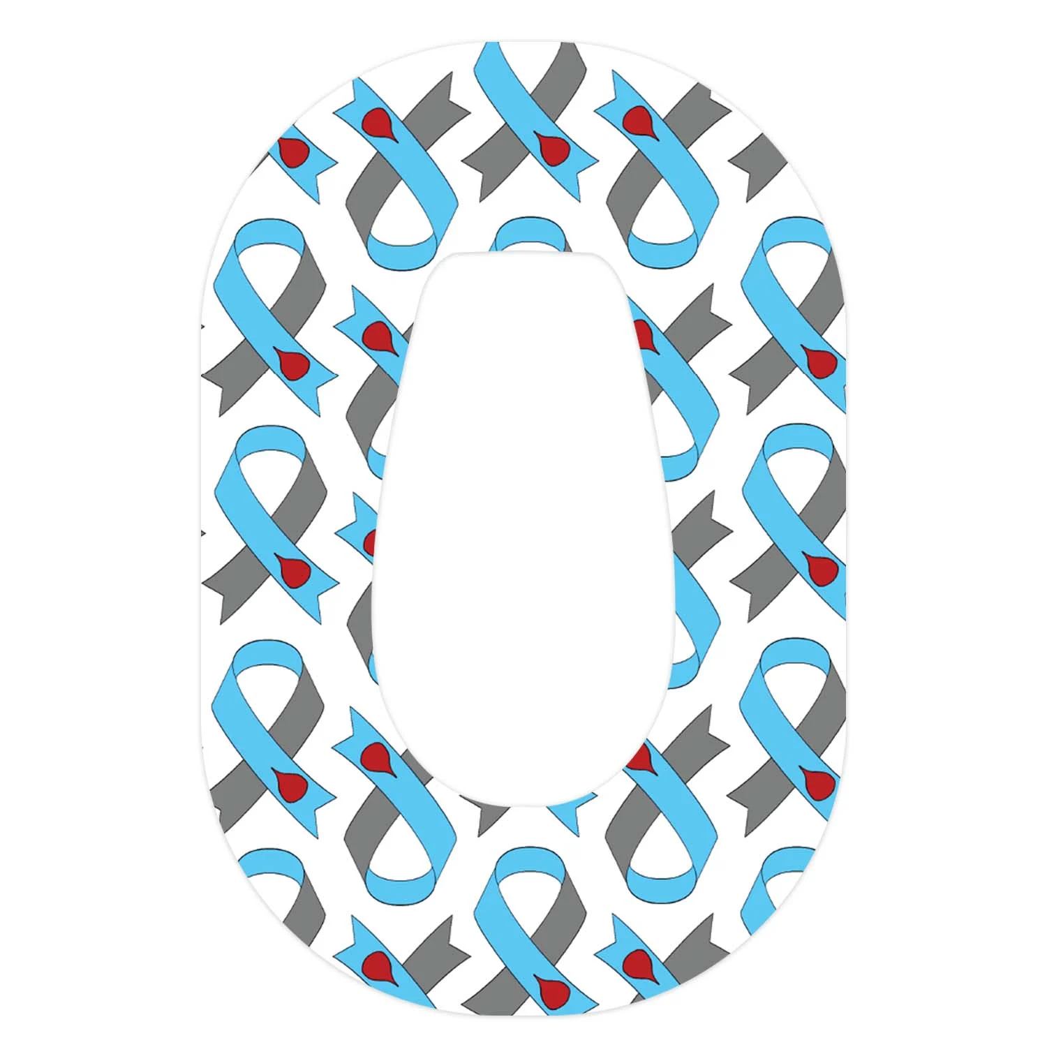 Diabetes Awareness Ribbon Dexcom G6 Patch Tape - Pump Peelz