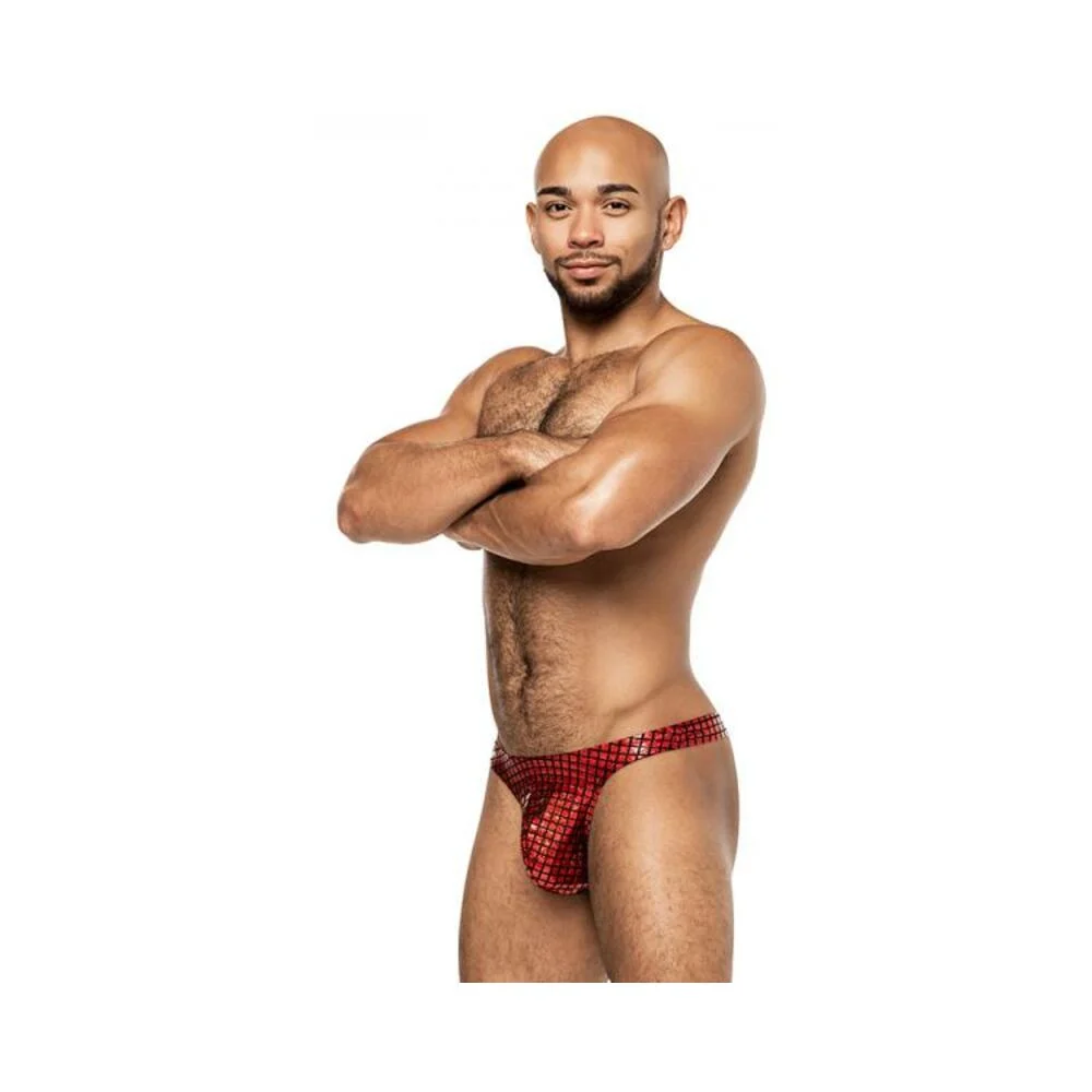 DISCO DESIRE BONG THONG RED