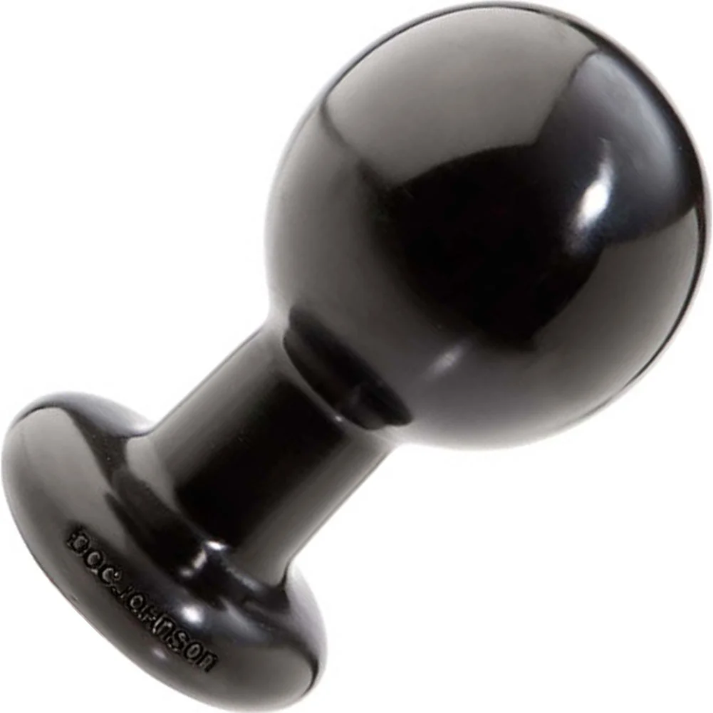 Doc Johnson Classic Round Butt Plug, 4.75", Black