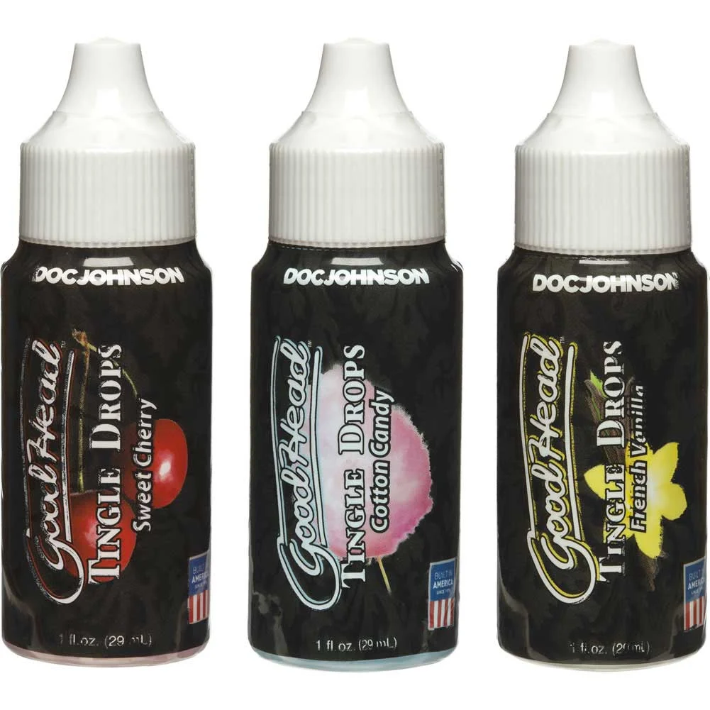 Doc Johnson GoodHead Tingle Drops 3 Pack, Assorted Flavors