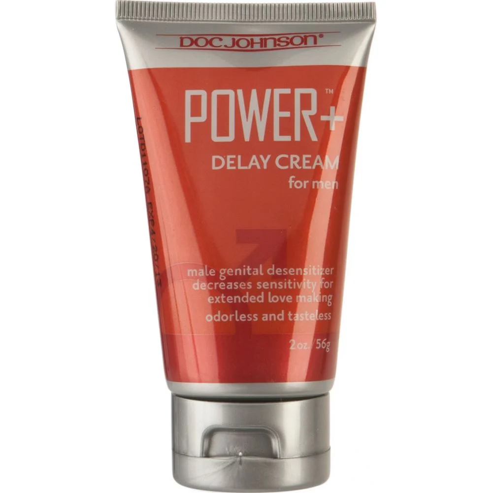 Doc Johnson Power Plus Delay Cream for Men, 2 Oz (56 g)