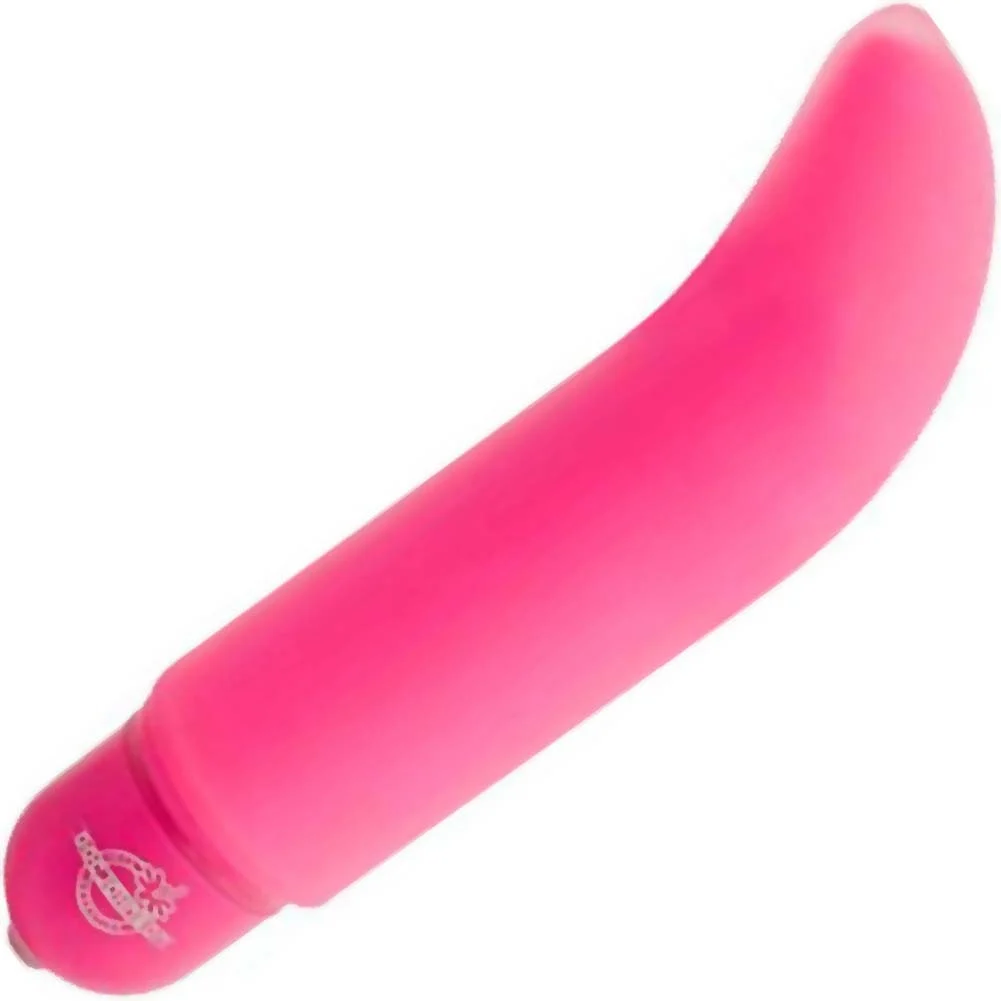 Doc Johnson Reflections Glass Glee G-Spot Vibrator, 6.25", Pink