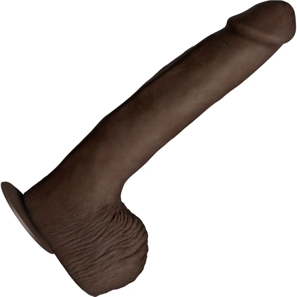 Doc Johnson Rob Piper UltraSkyn Dildo, 10.5", Ebony