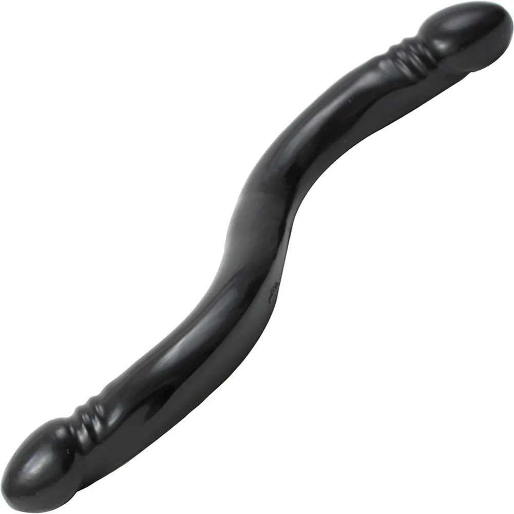Doc Johnson Smooth Double Header Dong, 18", Black