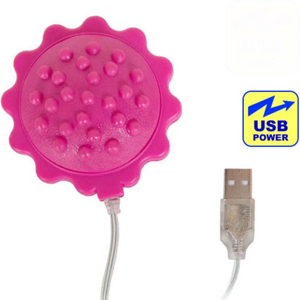 Doc Johnson USB Powered Vibrating Massage Ball, 2.75", Pink
