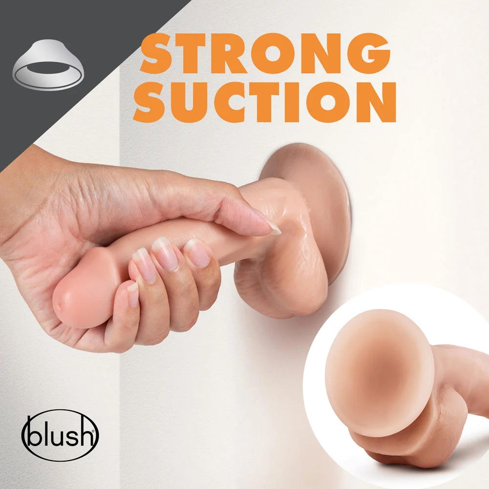 Dr Skin Dr Spin Gyrating Realistic Dildo with Suction Cup, 6", Vanilla