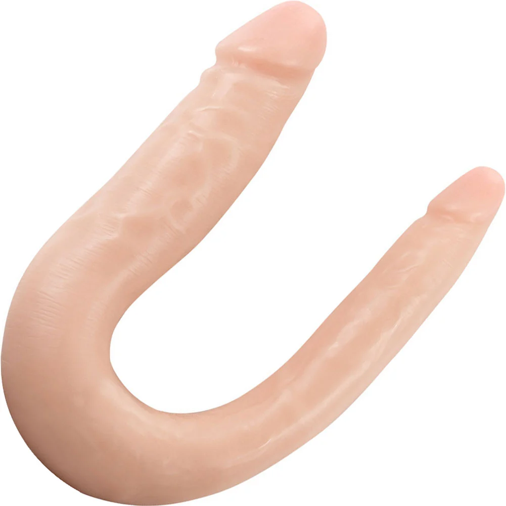 Dr Skin Mini Double Dong, 12", Vanilla