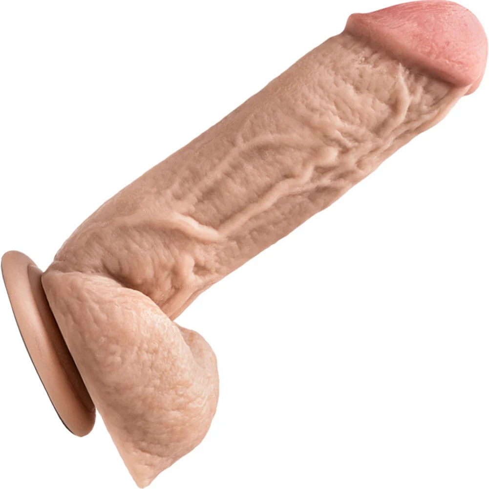 Dr Skin Mr. D Realistic Dildo with Suction Cup and Balls, 8.5", Vanilla