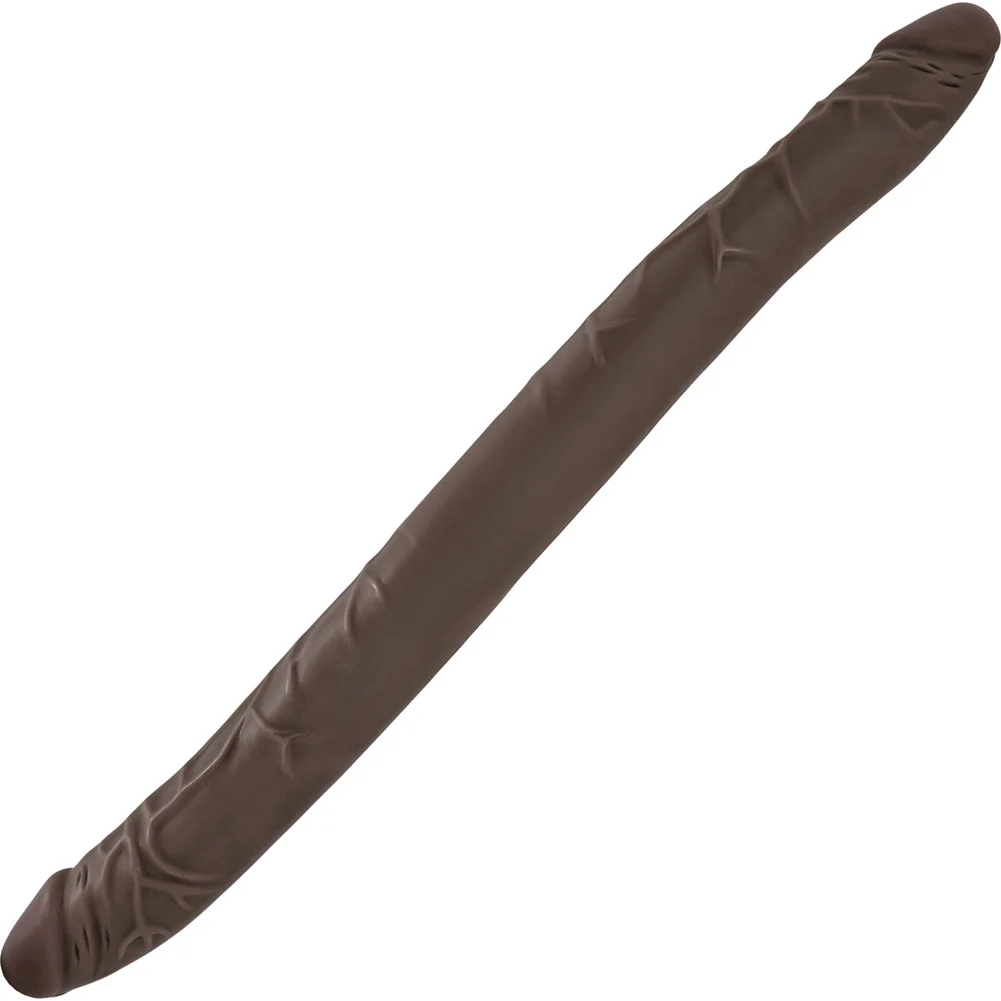 Dr Skin Realistic Double Dildo, 16", Chocolate