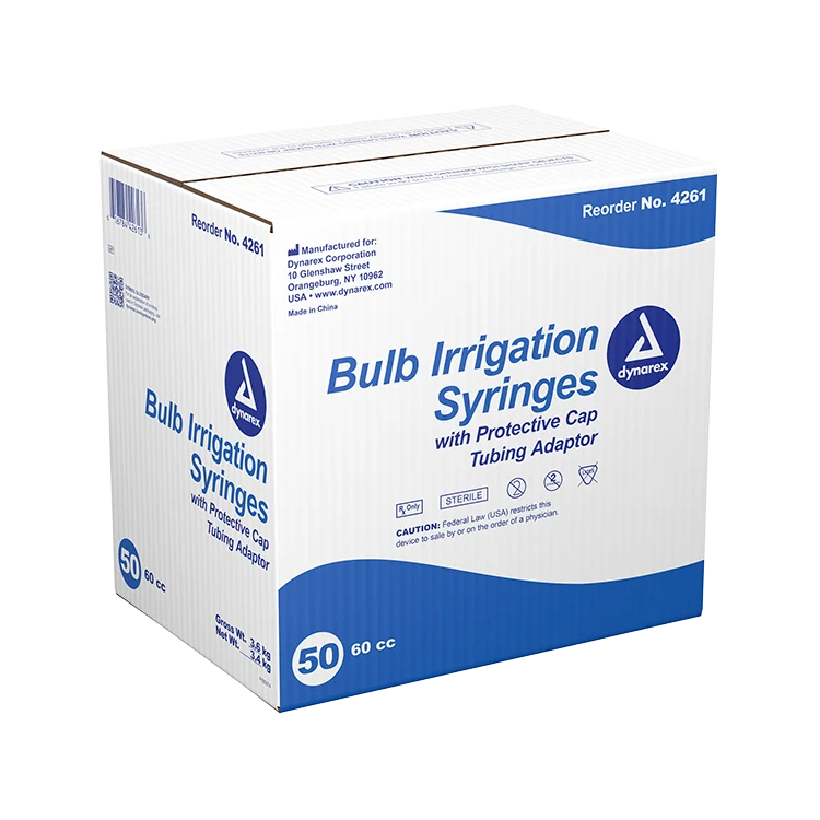Dynarex Bulb Irrigation Syringe, 60cc (50 Count)