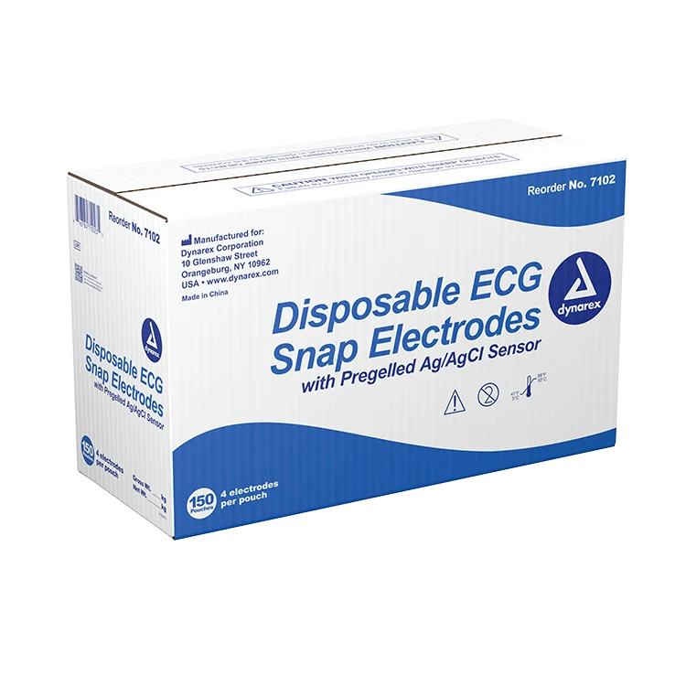 Dynarex ECG Snap Electrode - 4 per Pouch (600 Count)