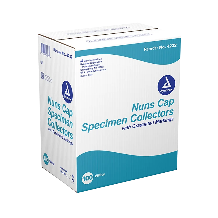 Dynarex Nuns Cap Specimen Collection Container (100 Count)