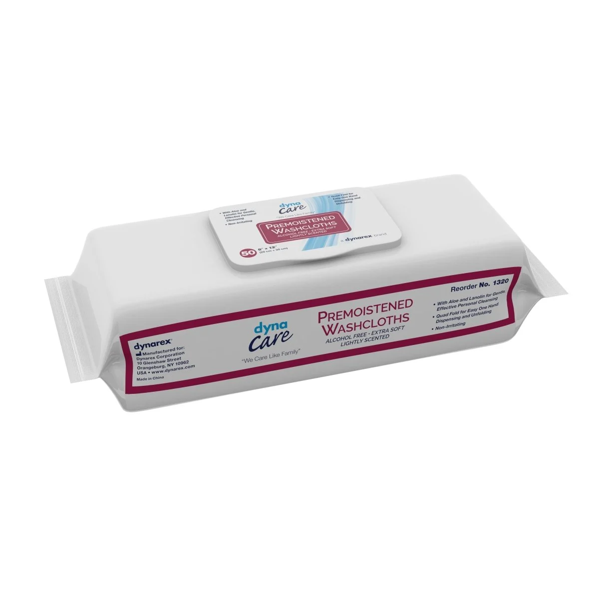 Dynarex Personal Wipe Dynacare Soft Pack Aloe / Lanolin Scented