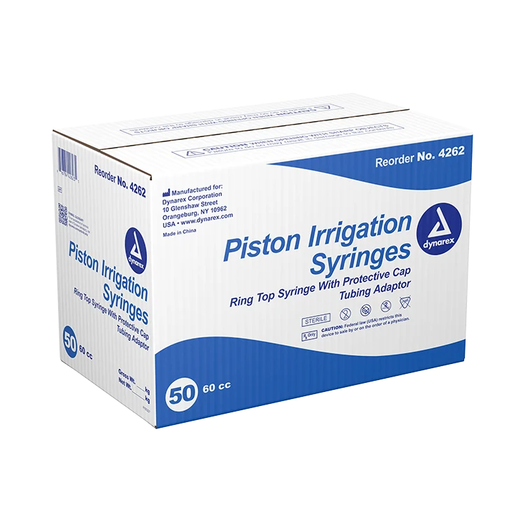 Dynarex Piston Irrigation Syringe, 60cc (50 Count)