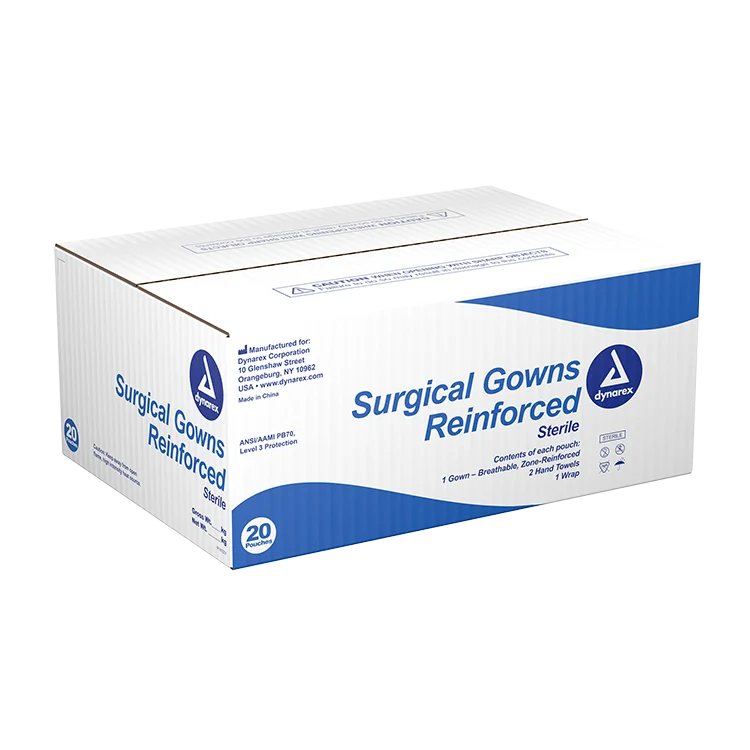 Dynarex Surgical Gowns Reinforced (20 Count)