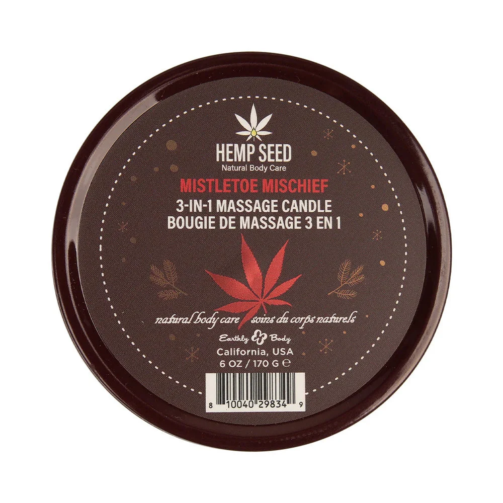 Earthly Bodies Mistletoe Mischief Moisturizing Massage Temperature Play Candle