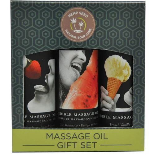 Edible Natural Massage Oil Gift Set by Earthly Body