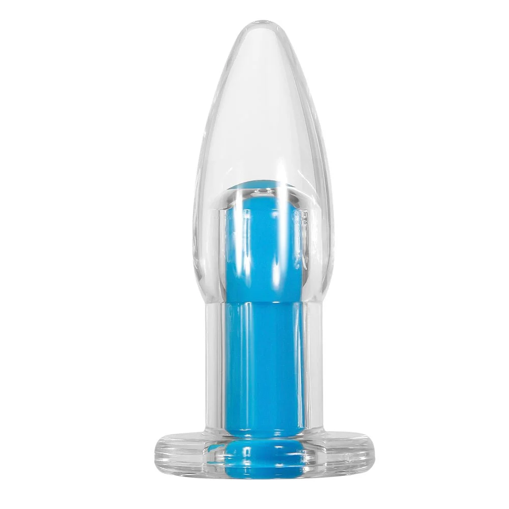 Electric Blue Rechargeable Butt Plug Blue