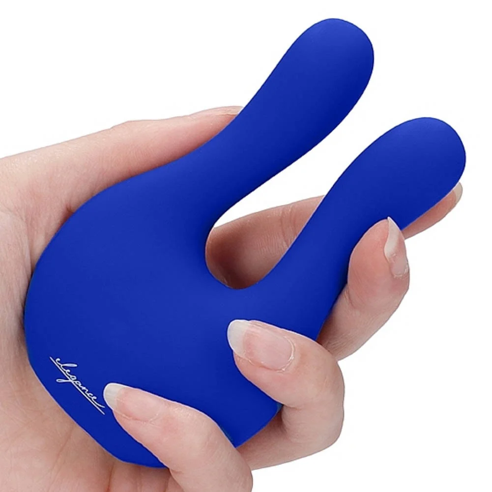 Elegance Exceptional Dual Clitoral Stimulator, 4", Blue/Gold
