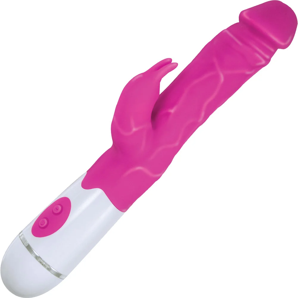 Energize Her 16 Functions Vibrating Bunny Massager, 10", Pink