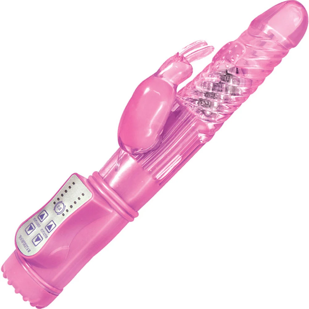 Energize Her Bunny 2 Rotating Rechargeable Dual Motor Rabbit Vibe, 9", Pink