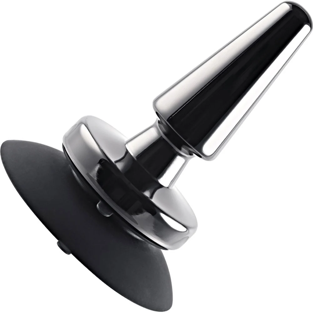 Evolved Beginner Metal Plug Rechargeable with Suction Cup, 4.41", Black