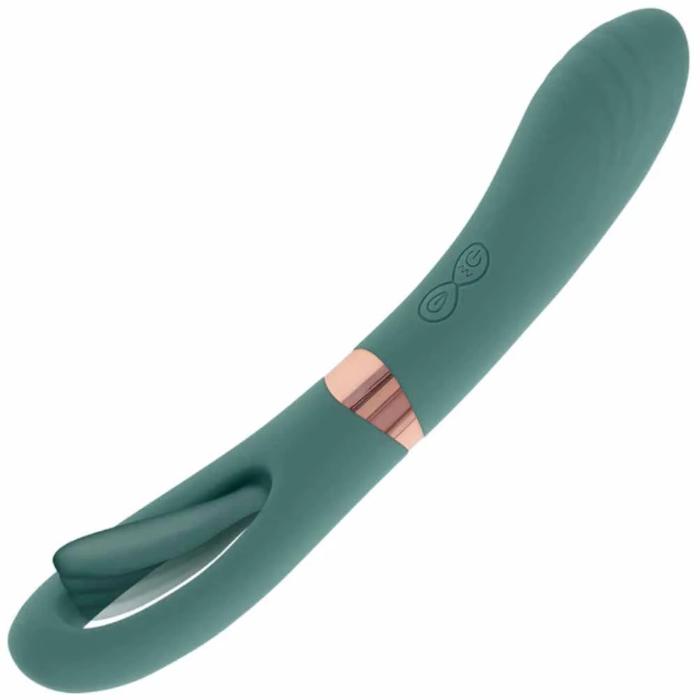 Evolved Chick Flick Rechargeable Silicone Vibrator with Flicker, 9.5", Mint