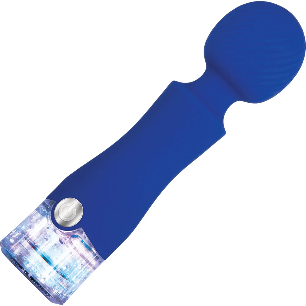 Evolved Dazzle Rechargeable Silicone Vibrator, 6", Blue