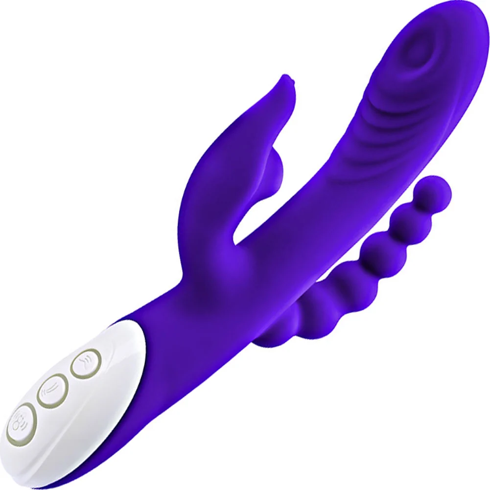 Evolved Lick Me Triple Stimulation Vibrator, 9.75", Purple