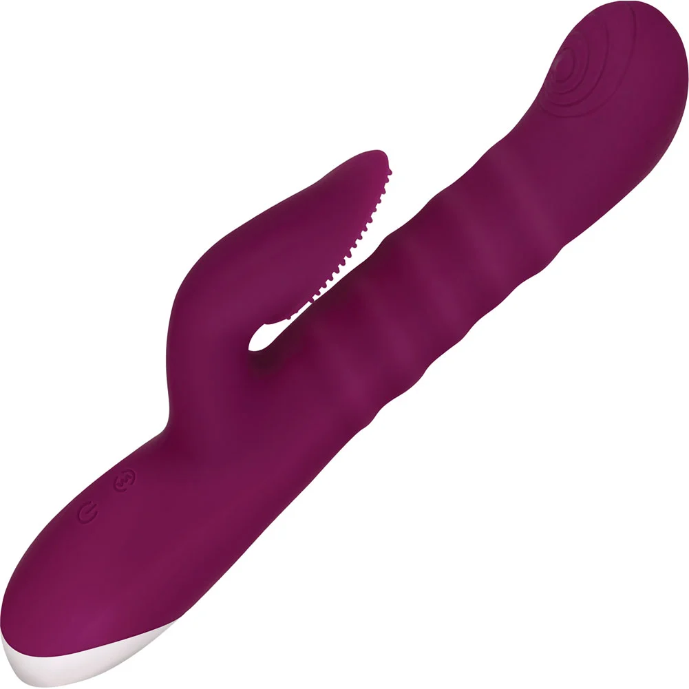 Evolved Lovely Lucy Thrusting Dual Stimulator, 9.5", Burgundy