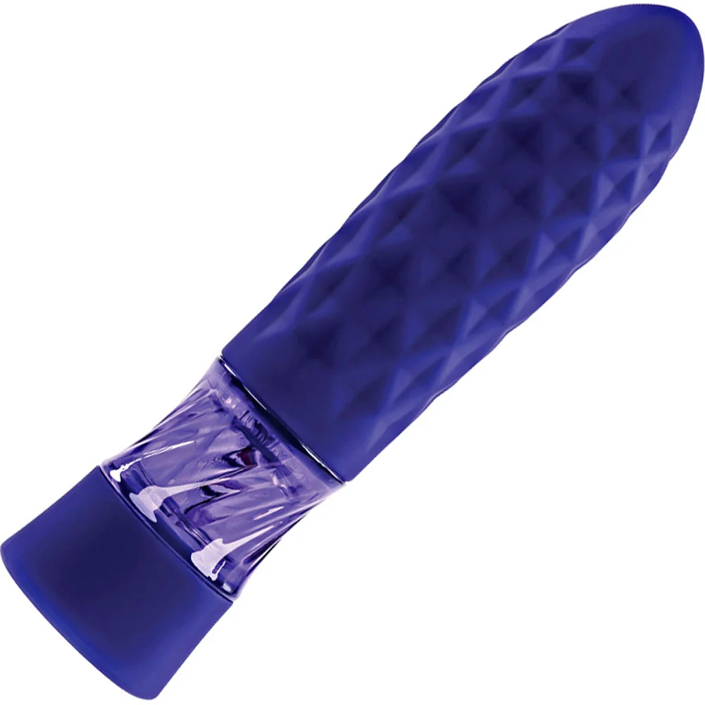 Evolved Raver Light-Up Rechargeable Silicone Bullet Vibrator, 4.85", Purple