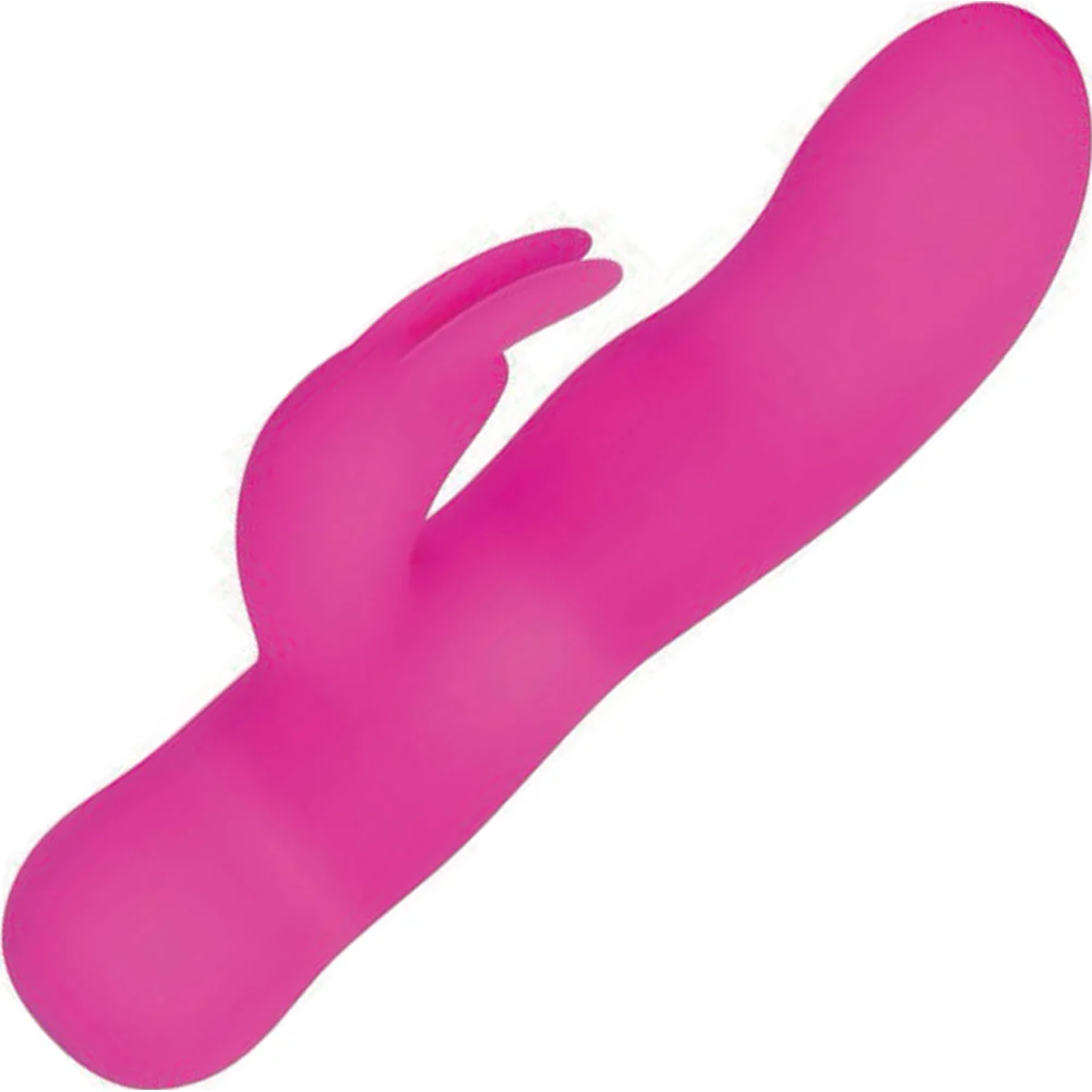 Evolved Sugar Bunny Silicone Vibrator, 6.75", Pink