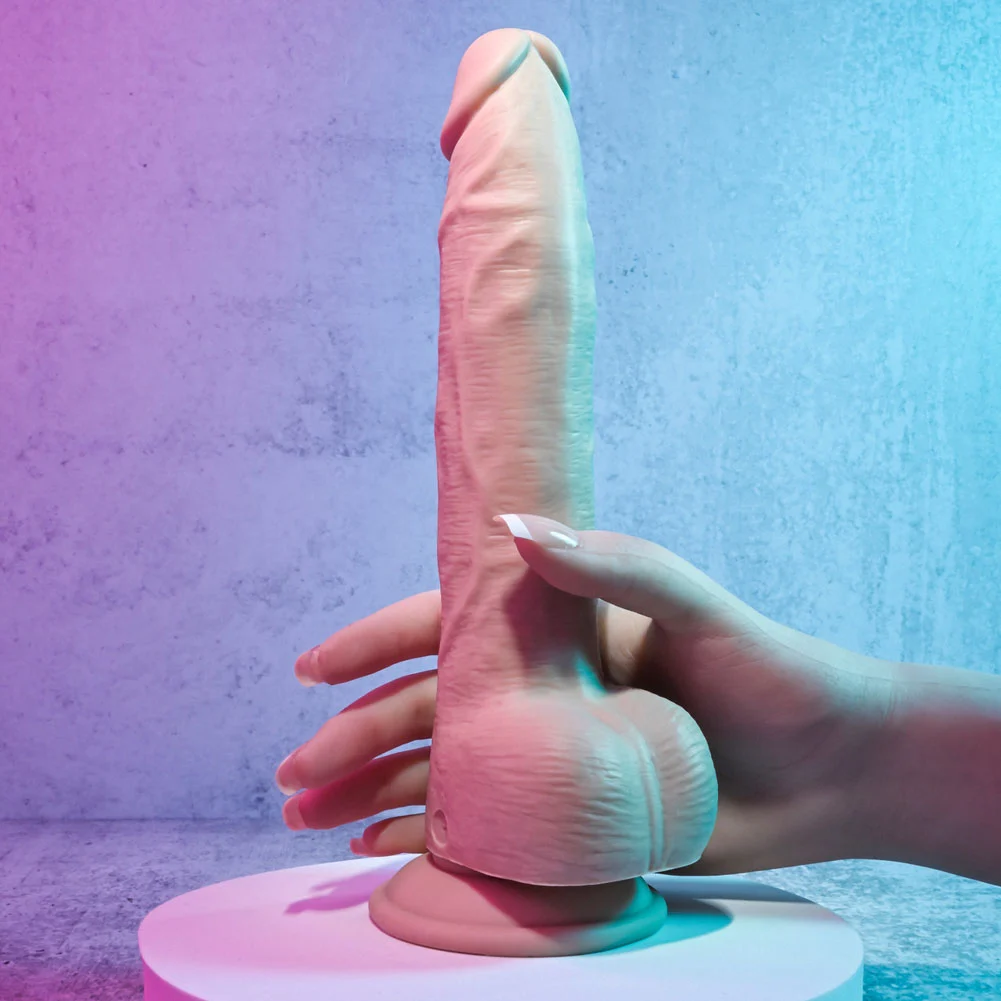 Evolved Thrust In Me Remote Controlled Thrusting Vibrating Dildo, 9", Vanilla