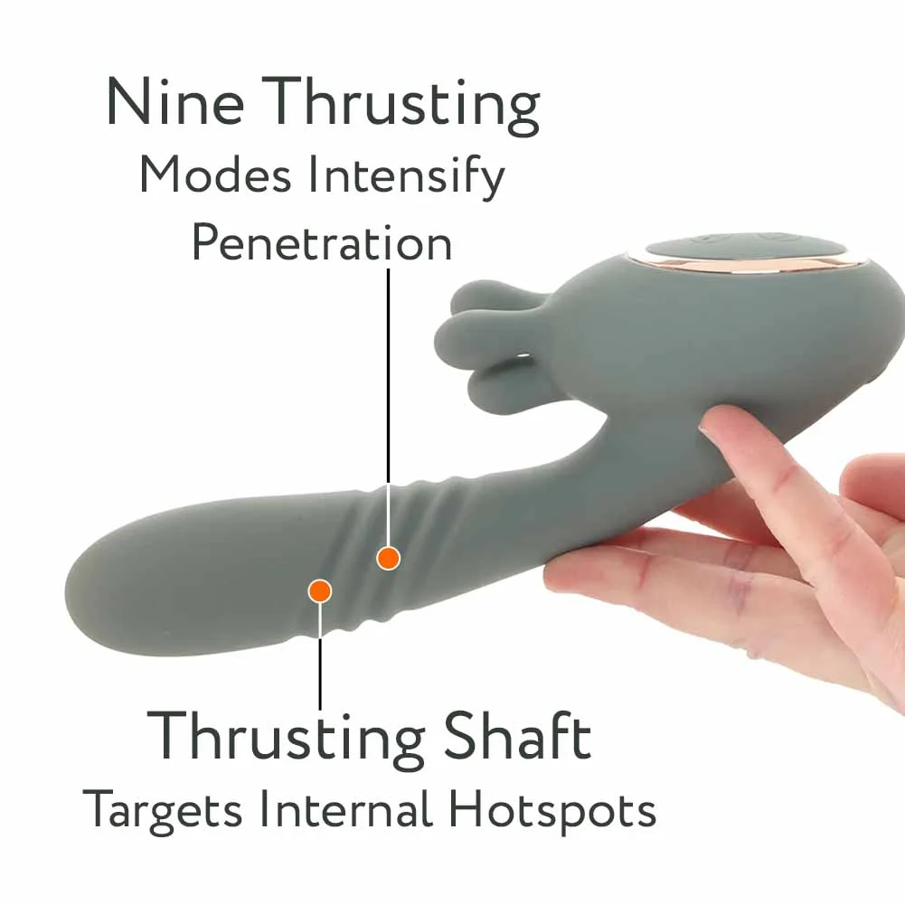 Evolved Thrust Into Ecstasy Silicone Vibrator, 8.25", Mint
