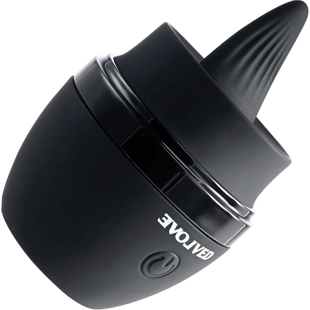 Evolved Tongue Tied Silicone Vibrator, 3.3", Black