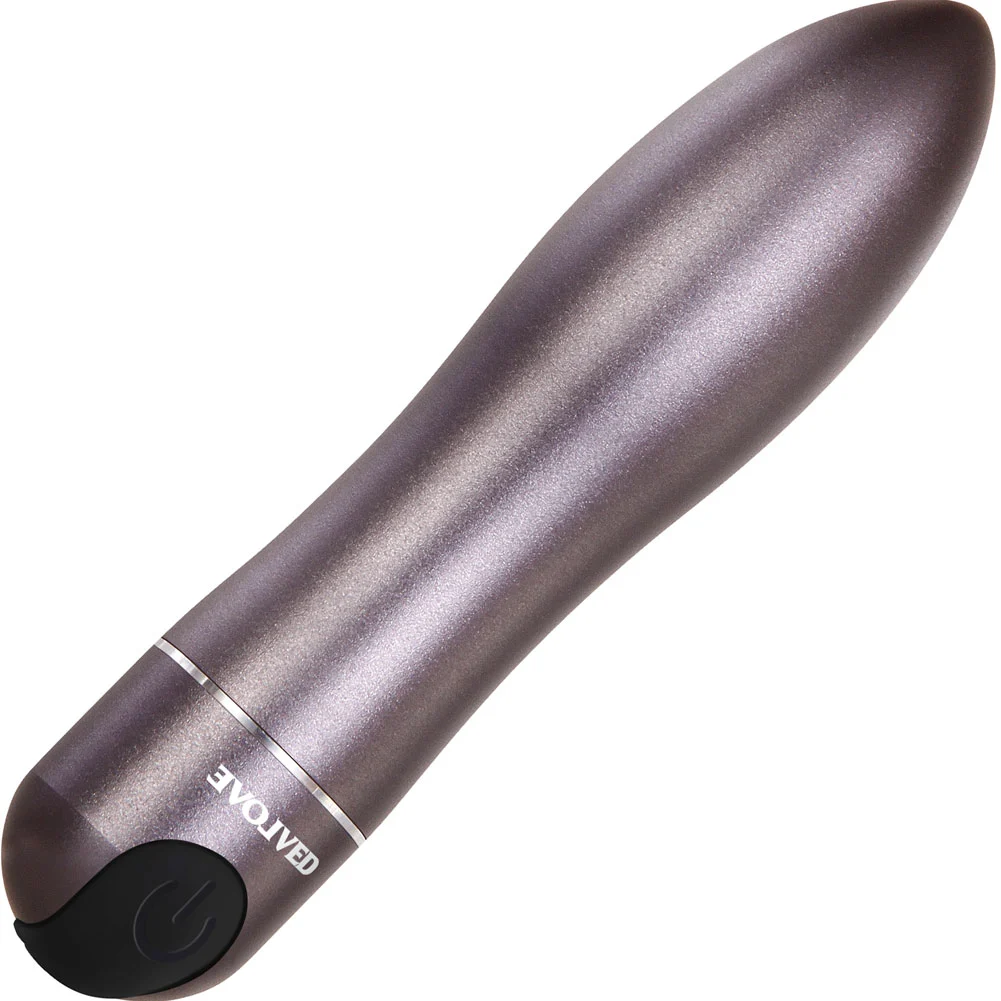 Evolved Travel-Gasm Bullet Vibrator, 3.6", Gunmetal