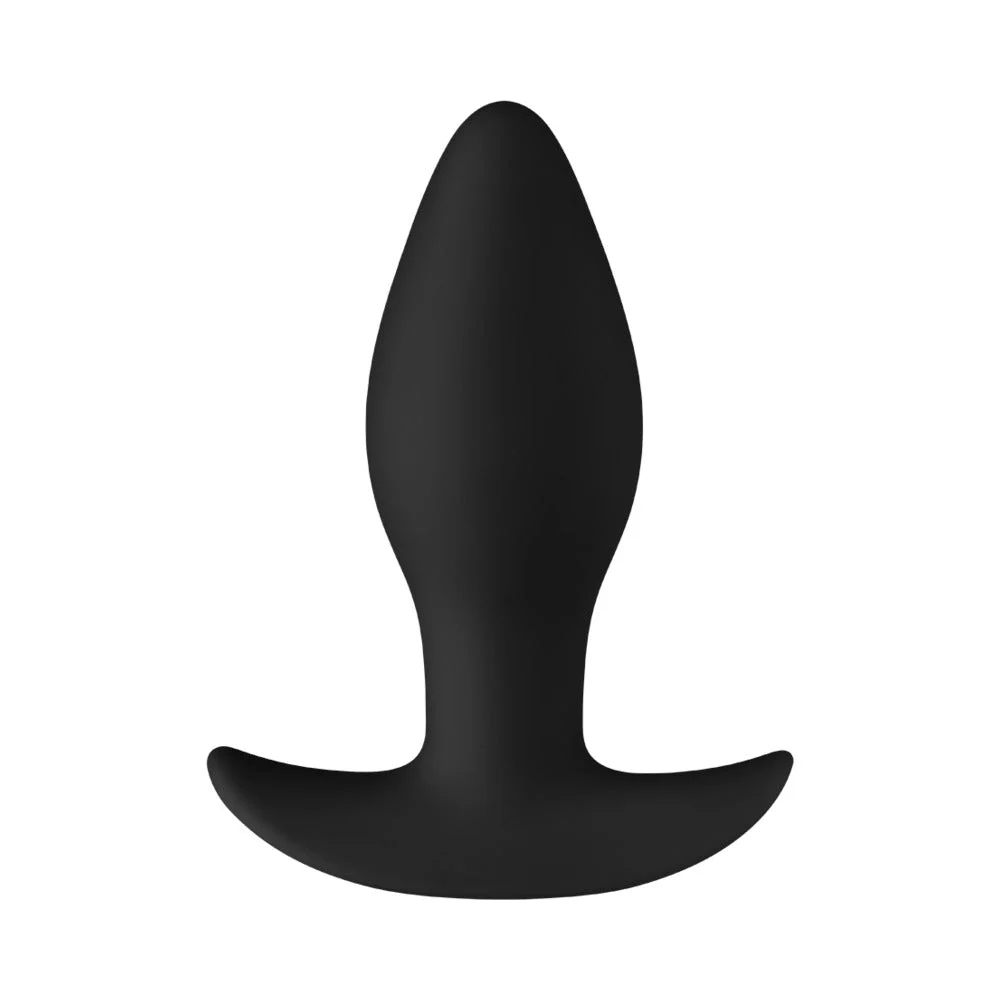 F-36 Silicone T-Shape Butt Plug, Black/Red
