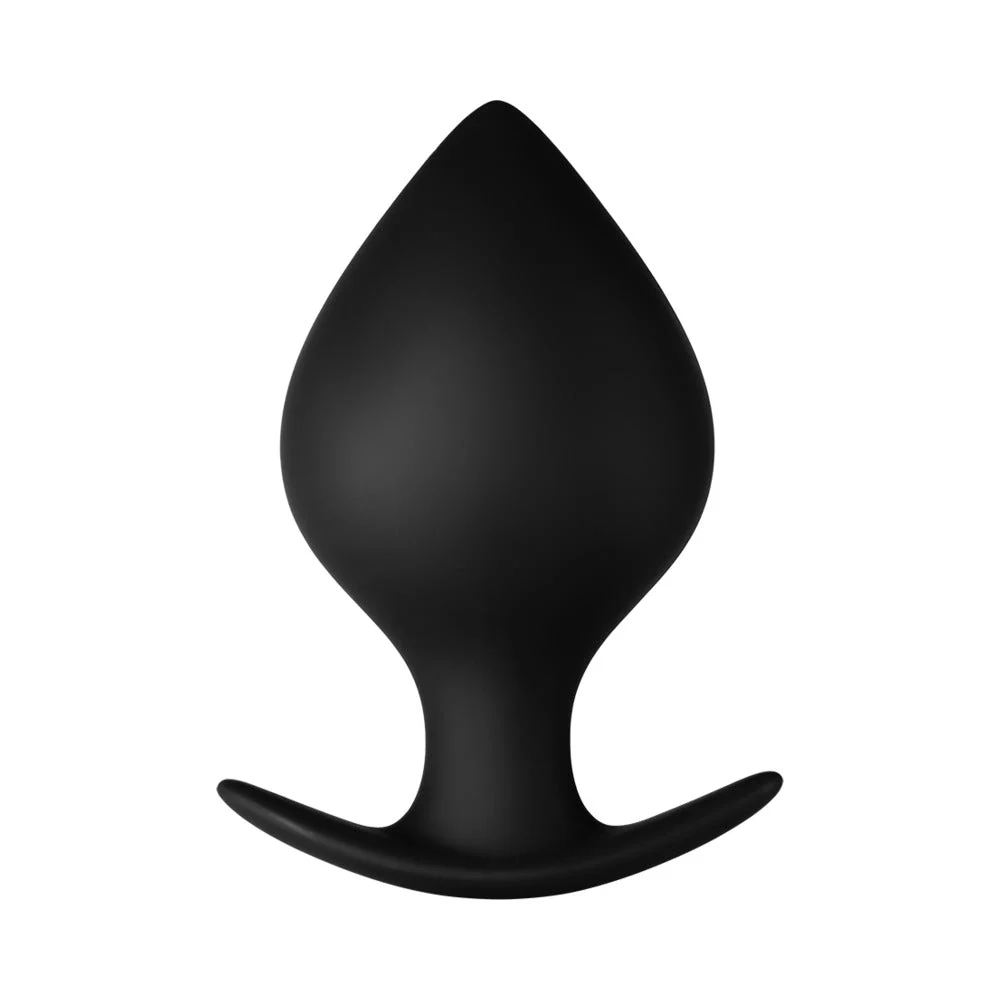 F-60 Spade Butt Plug, Small, Black/Red