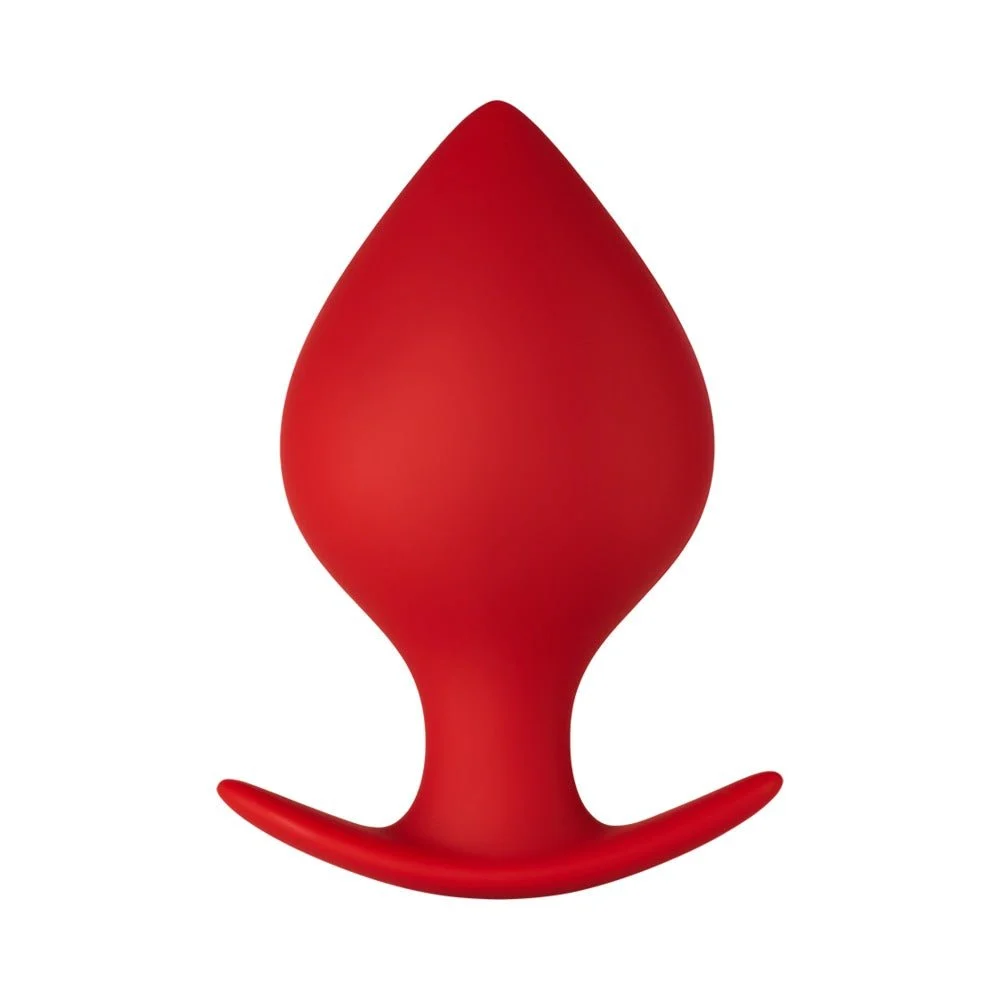 F-63 Rattler Spade Butt Plug, Medium, Black Red