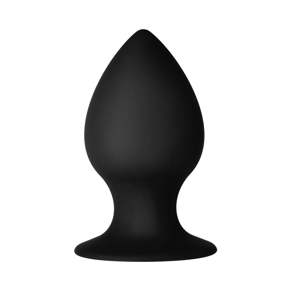 F-98 Cone Butt Plug, Small, Black/Red