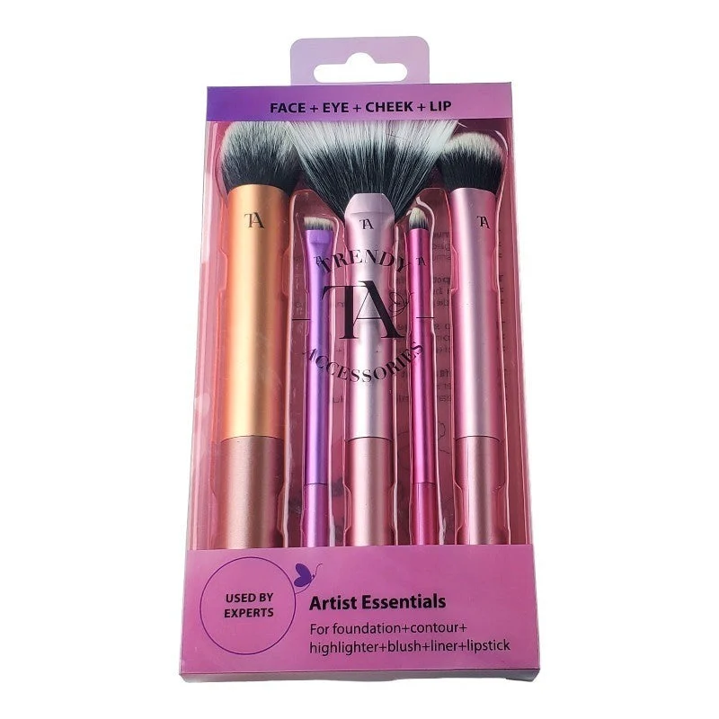 Face Eye Cheek Lip Artist Essentials 5 Brushes