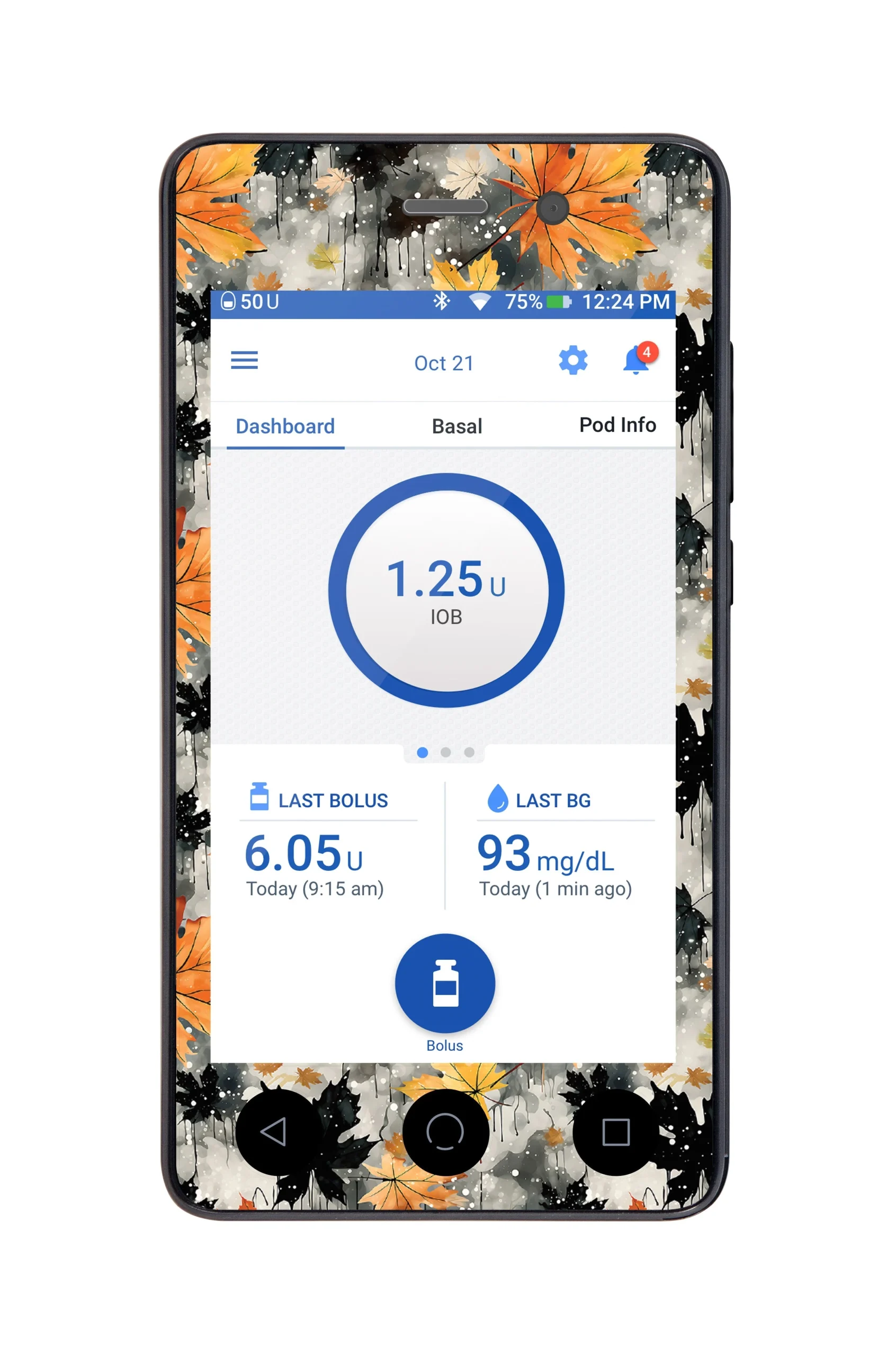 Fall Camo Sticker for Omnipod DASH PDM – Pump Peelz